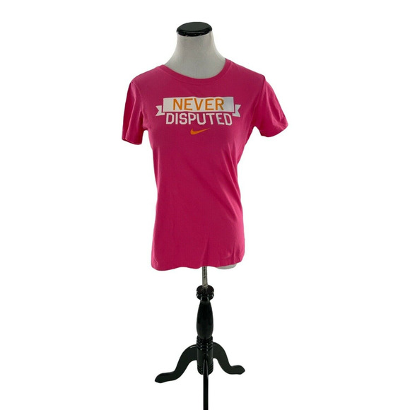 Nike Slim Fit T-Shirt Teen Girl L Center Swoosh Short Sleeve Crewneck Casual Top - Picture 1 of 7